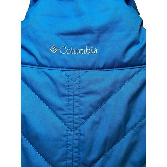 Columbia Bright Sky Blue Women's Quilted Puffer Vest w/‎ Full Zipper & Collar XL - Picture 7 of 10